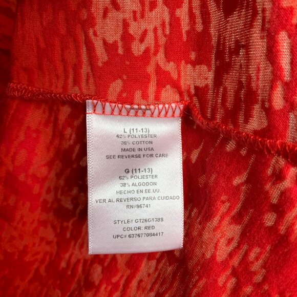 Made In the USA Graphic Tee Shirt Patriotic Heart Burnout Fitted Women's Size L - Picture 5 of 6